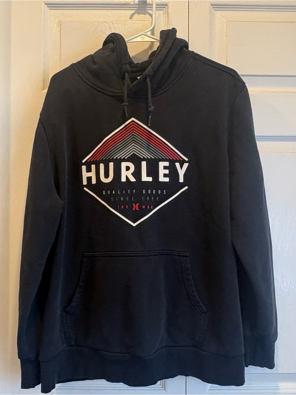 Hurley Black Graphic Long Sleeve Hoodie - Size XL